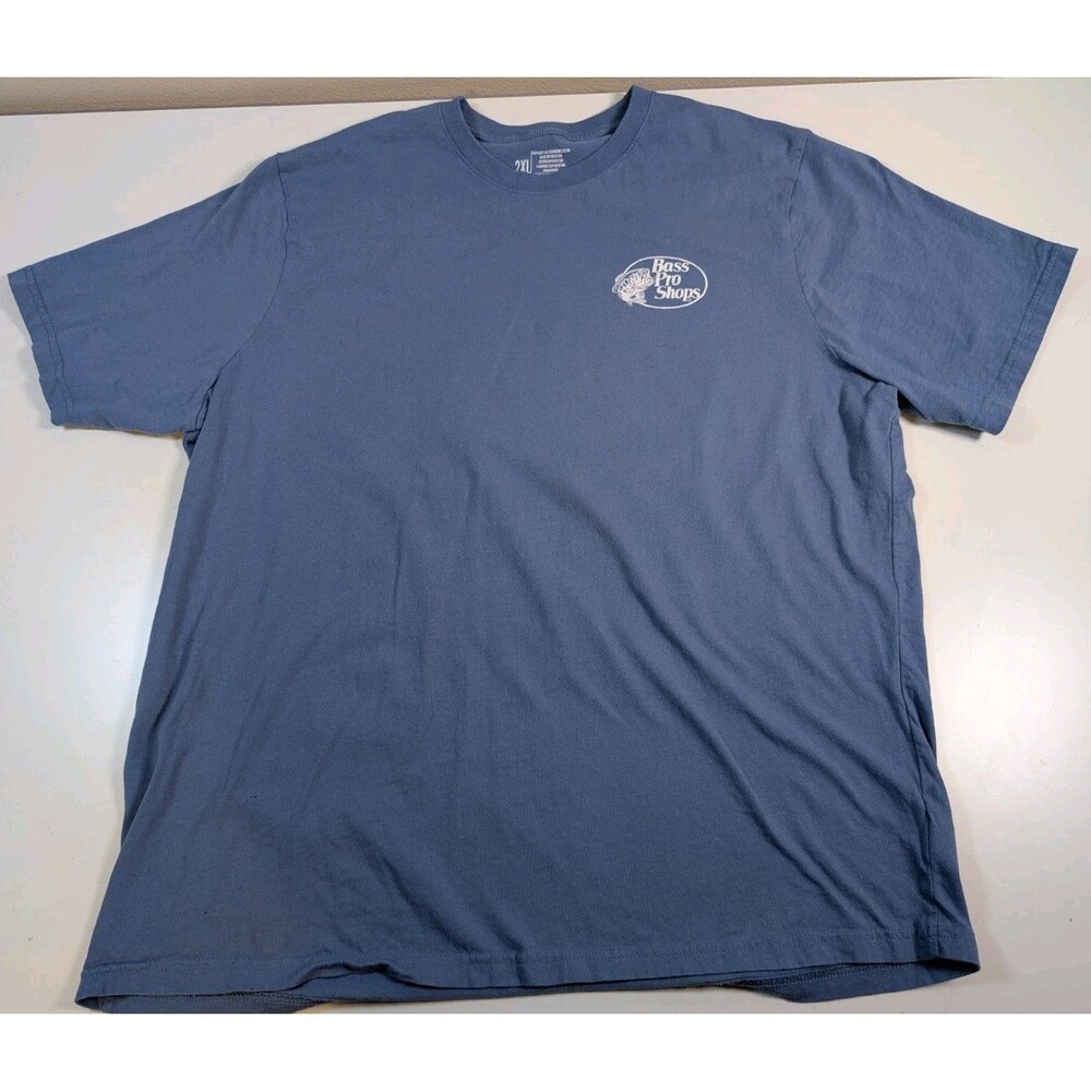 Bass Pro Shops Mens T-Shirt XXL Graphic Fishing Mines So Big Blue
